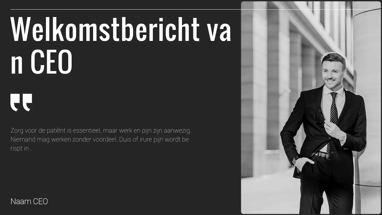 Minimalistisch zwart-wit bedrijfsrapport