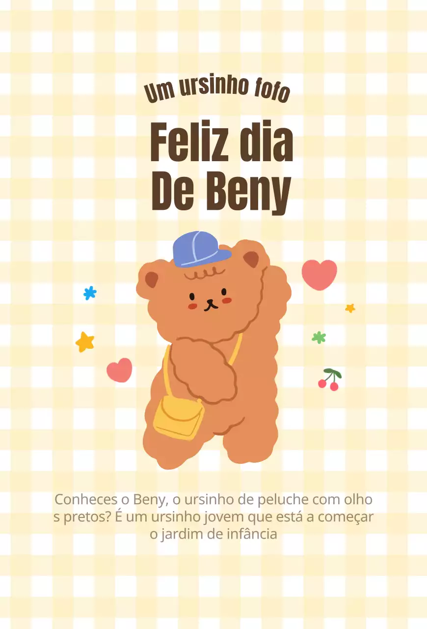 Artigos com ilustrações de ursinhos de peluche