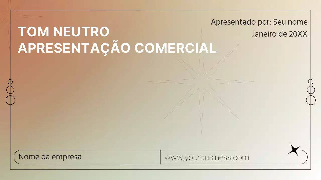 Relatório de atividade minimalista em bege e branco