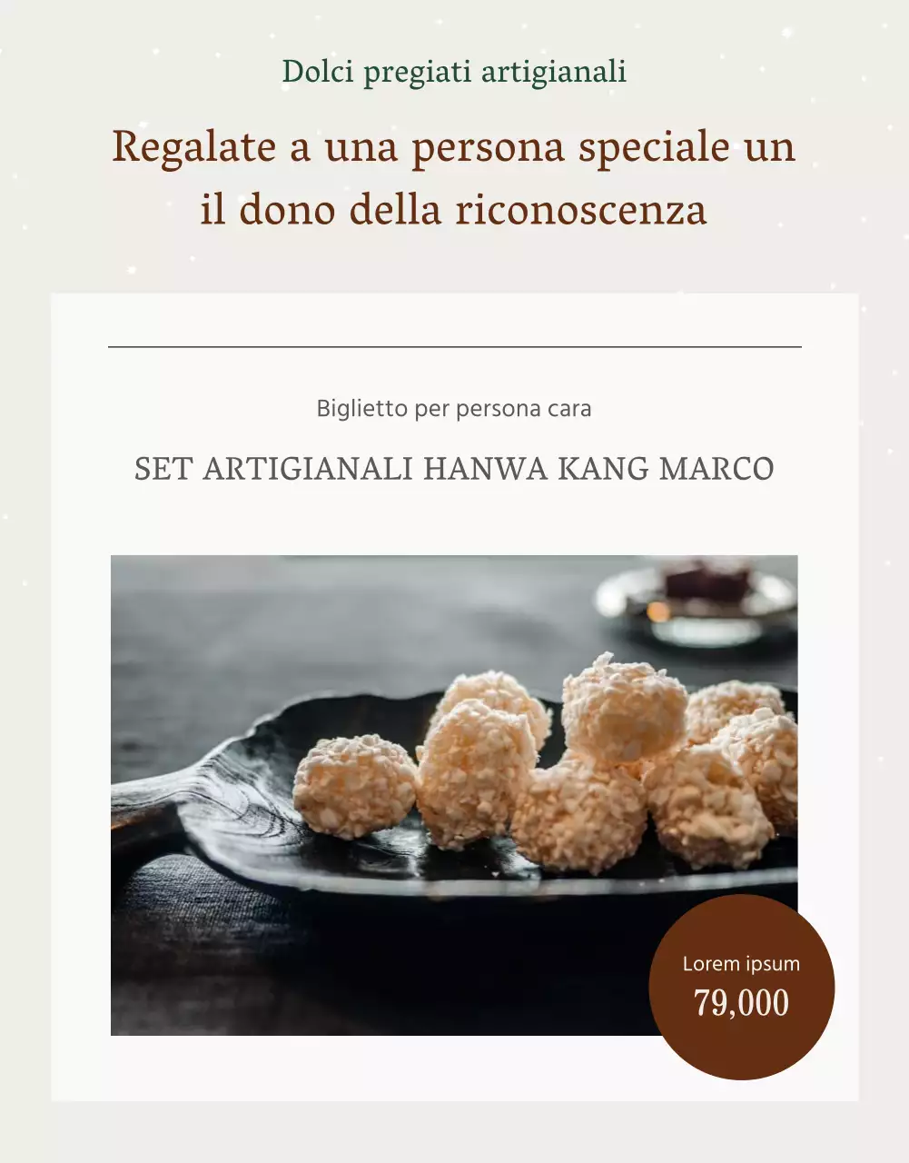 Pubblicità per un semplice set da regalo per le vacanze hanwa in beige e marrone