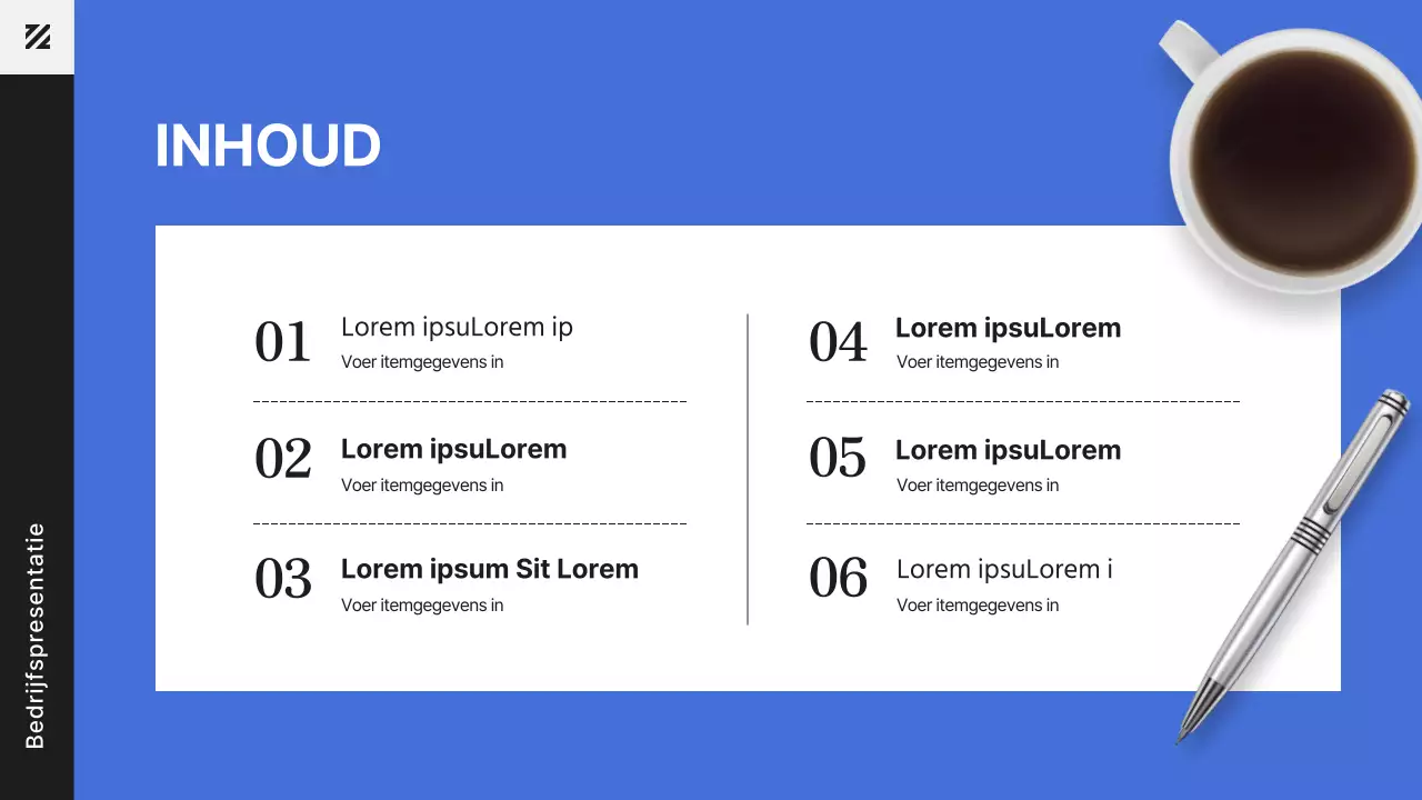 Moderne kantoormedewerker in blauwe zakelijke documentpresentatie