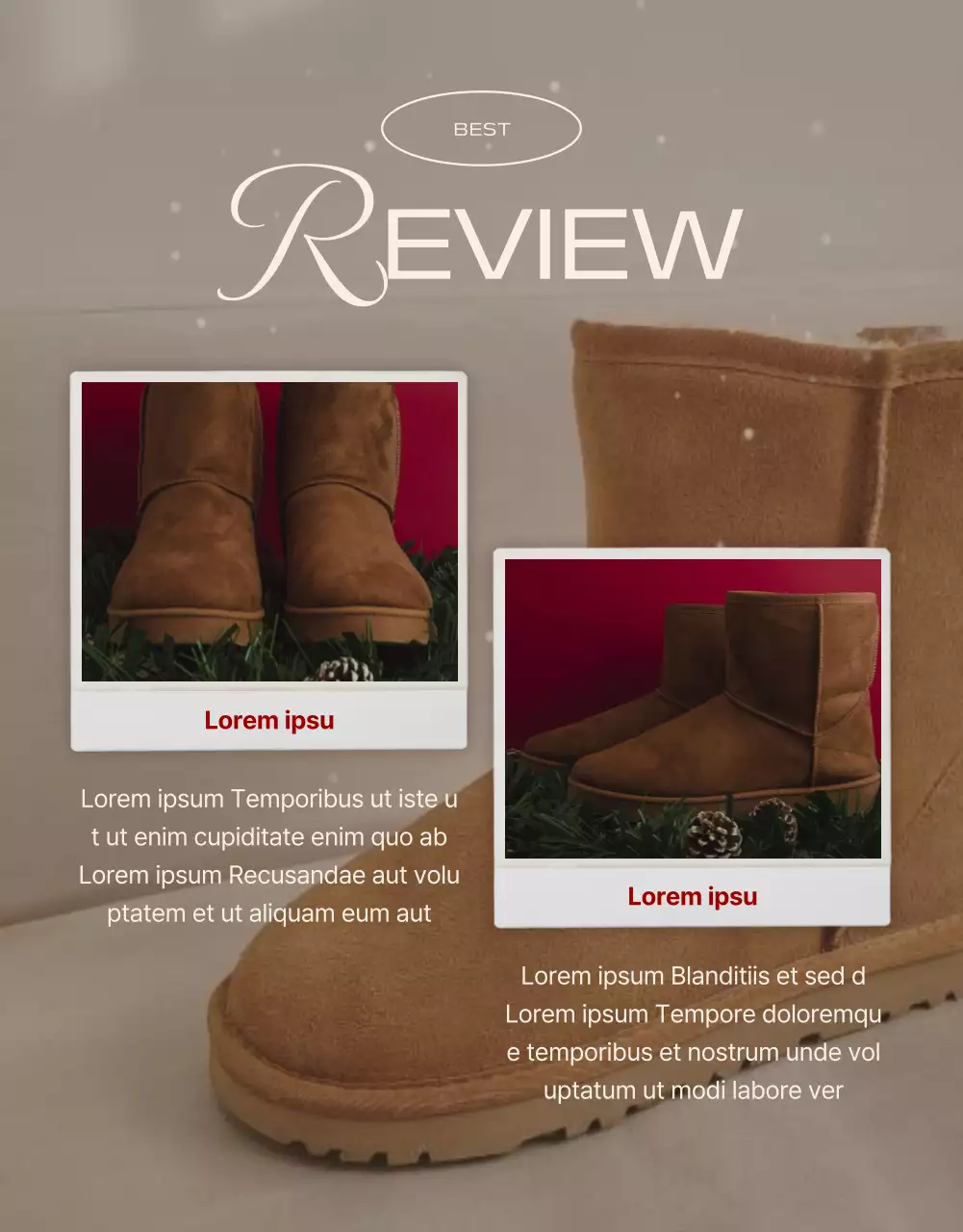 Über die einfachen braunen und roten Ugg-Stiefel