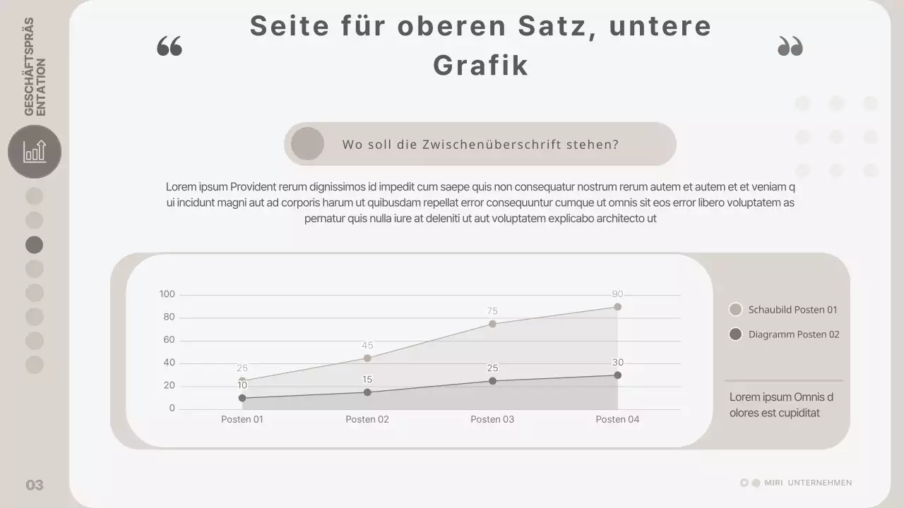 Moderner Layout-Bericht in Beige und Grau