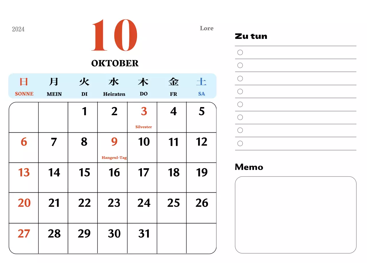 Rote und blaue Retro-Untersetzer Erinnerungskalender