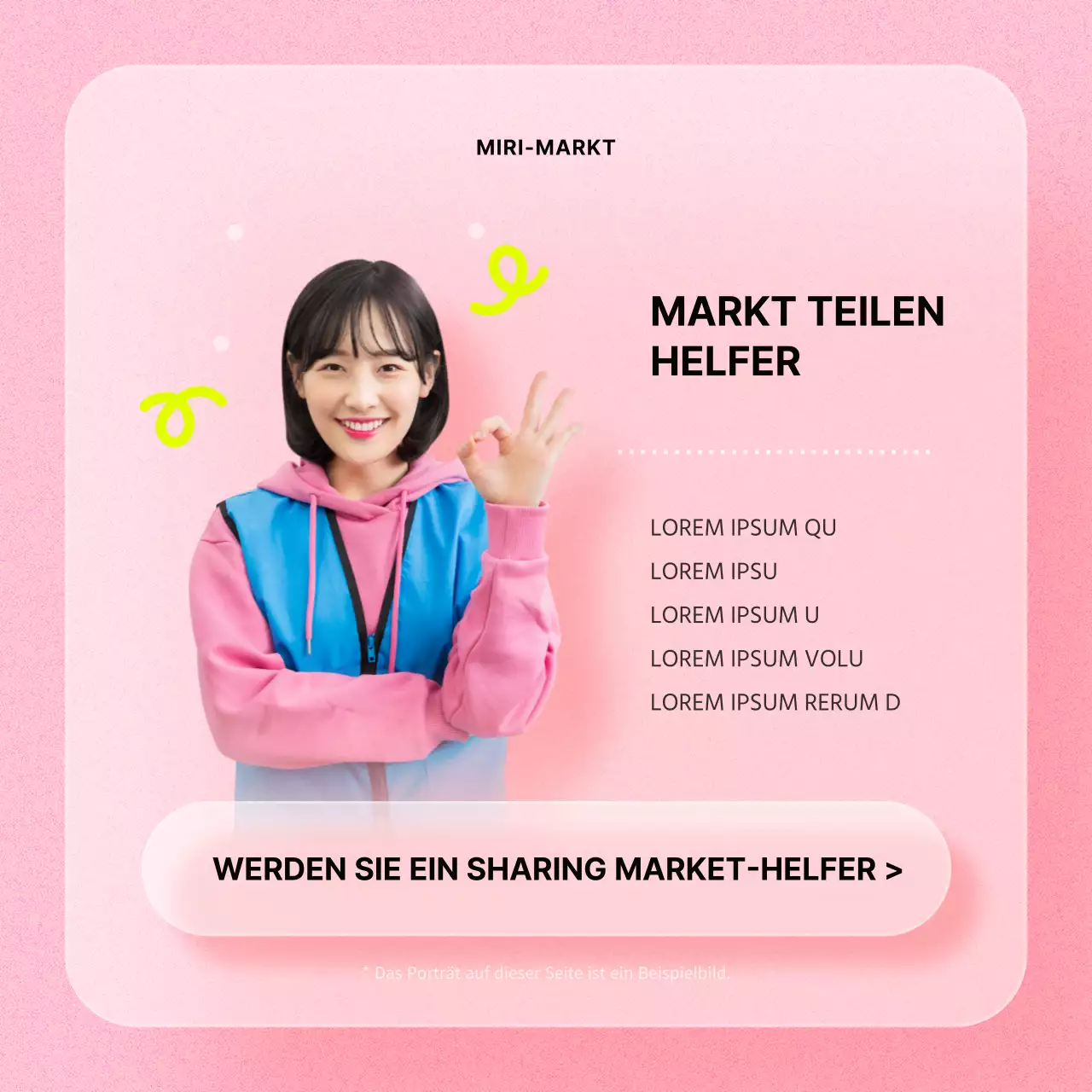 Ankündigung der rosa und roten Tauschbörse