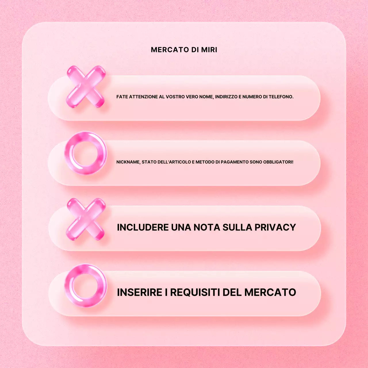 Annuncio del mercato di condivisione rosa e rosso