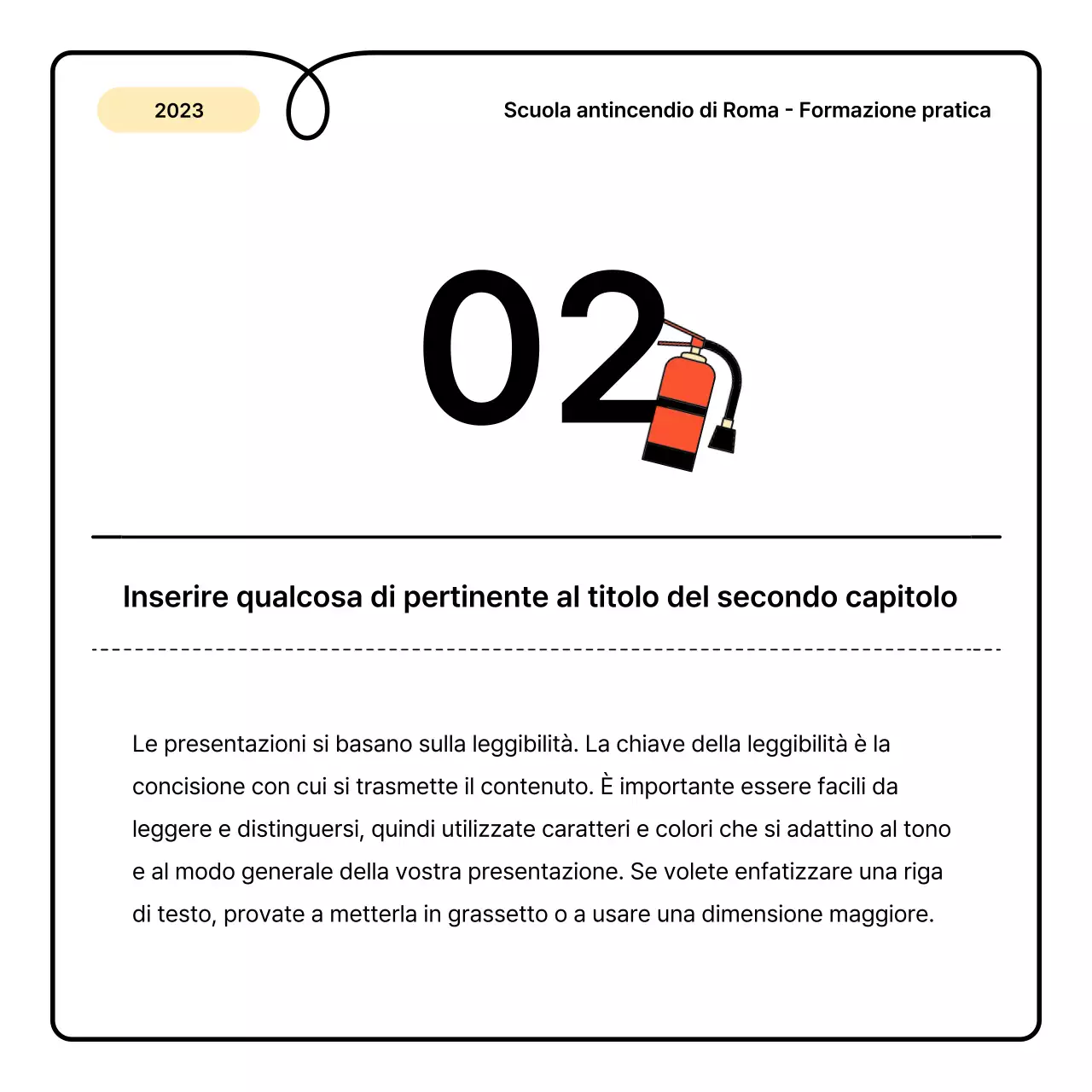 Nozioni di base gialle e arancioni e una piccola e simpatica scheda informativa sugli incendi