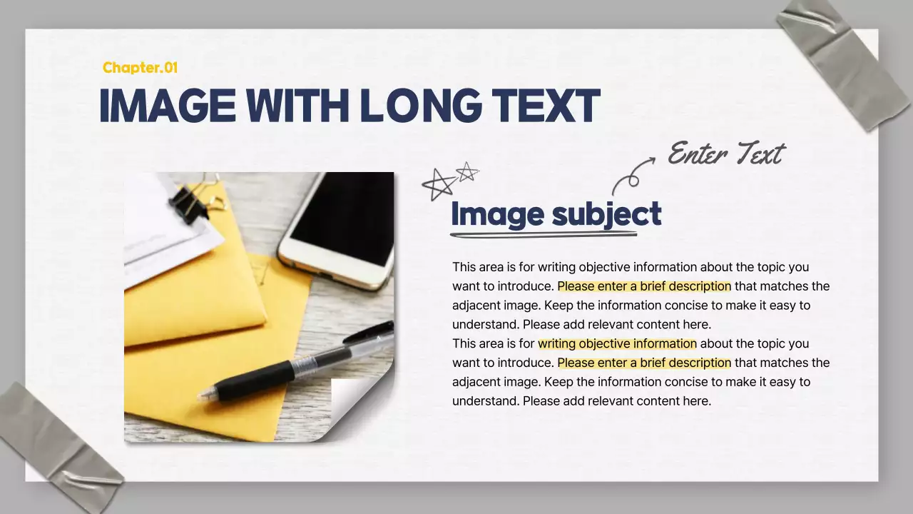 A gray and navy blue business organizer presentation