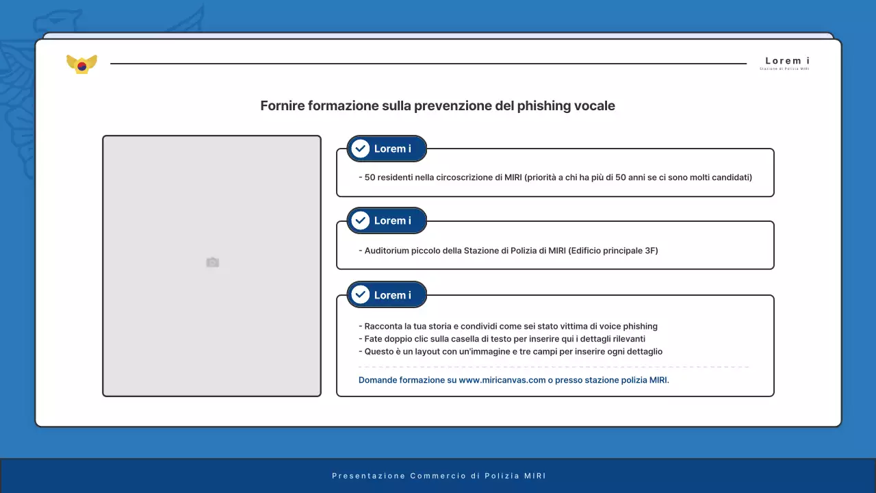 Affissioni di default del bollettino della stazione di polizia in blu e blu navy