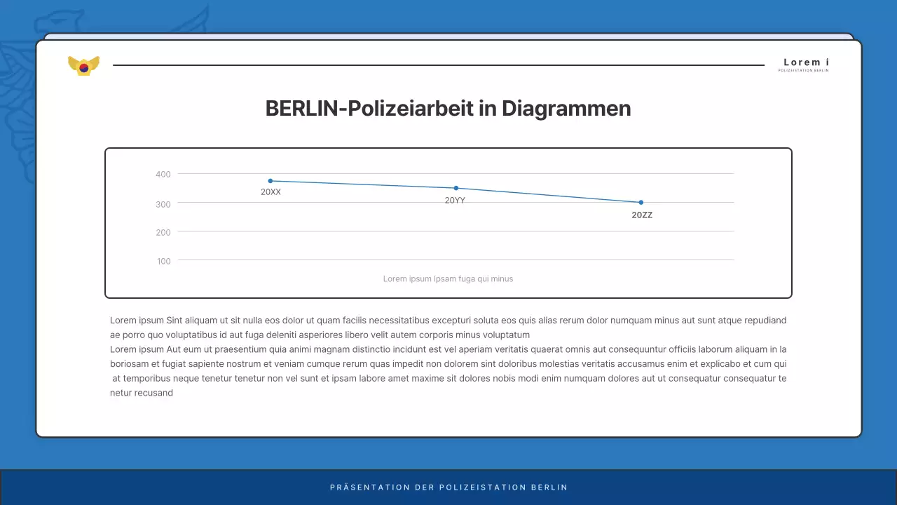 Standard-Newsletter der Polizeidienststelle in Blau und Marineblau