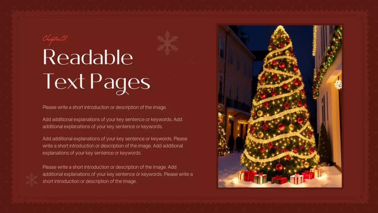 레드 전통 크리스마스 이벤트 프레젠테이션