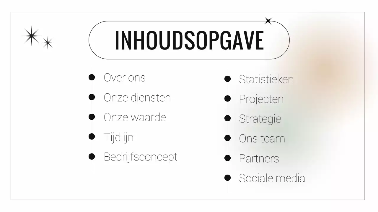 Minimalistisch zakelijk rapport in beige en wit