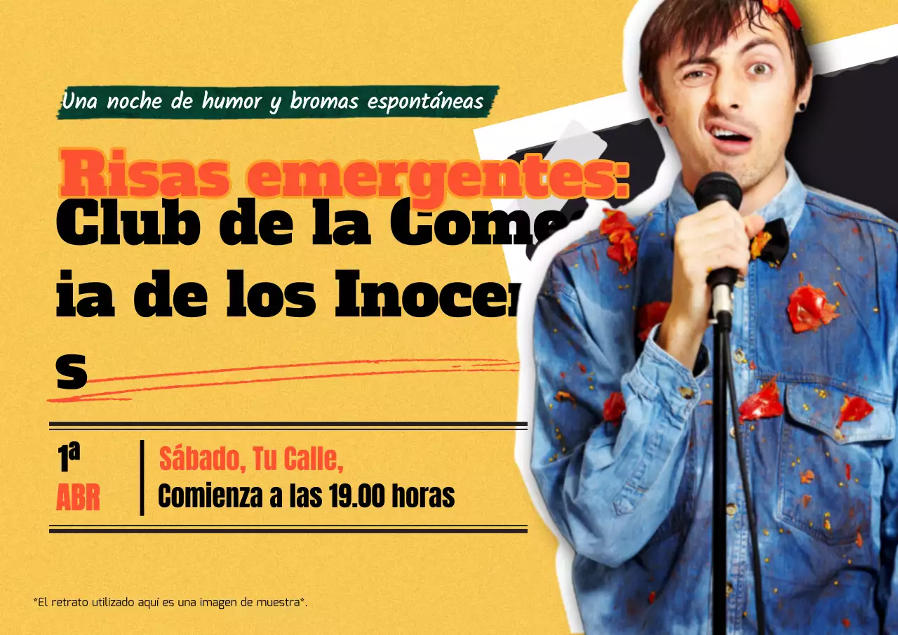 Kitsch amarillo y naranja Anuncio del Club de los Inocentes