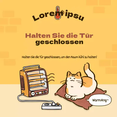 Gelbe und braune Ankündigung im Zimmer