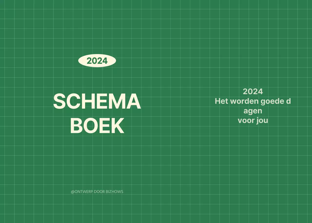 SAT D-day notitieblok concept muurkalender in groen en lichtgeel