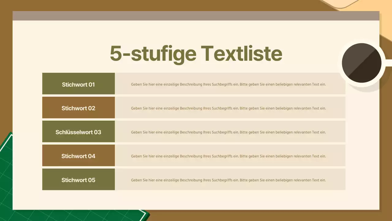 Ein gemütlicher Büroangestellter in khaki und braun Business Report