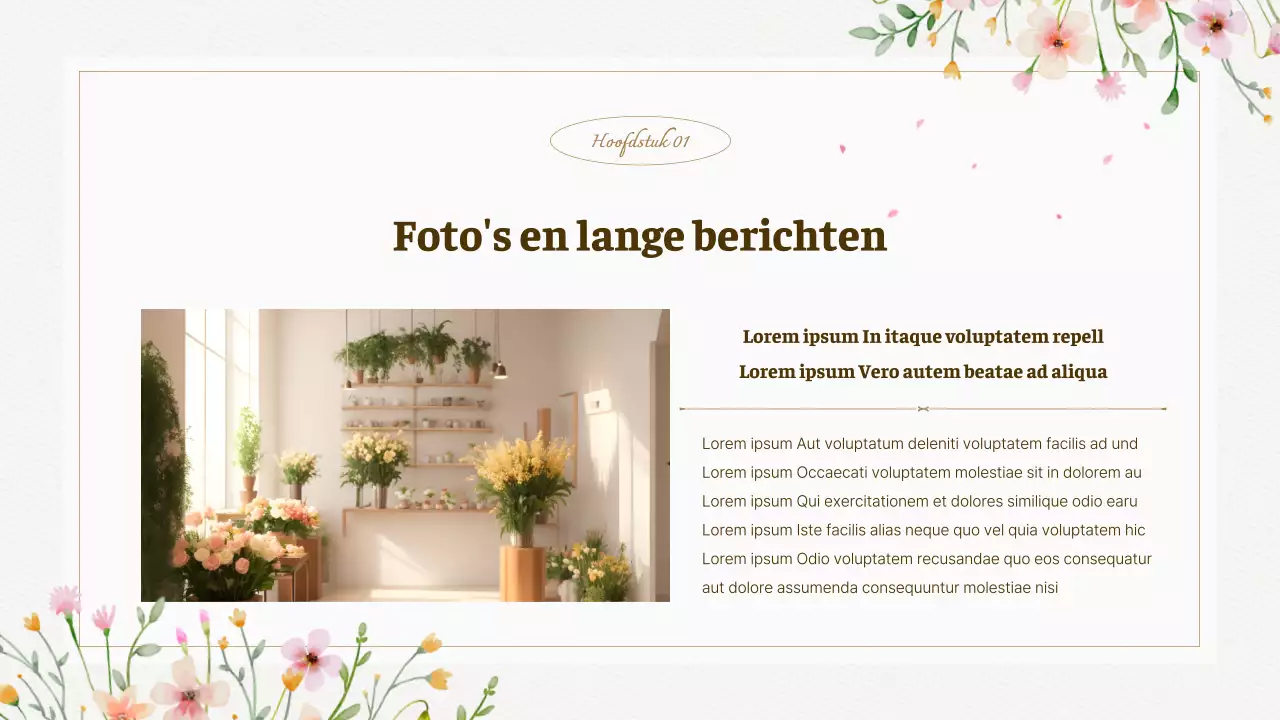 Luxe aquarel bloemen achtergrond voorstel in ivoor