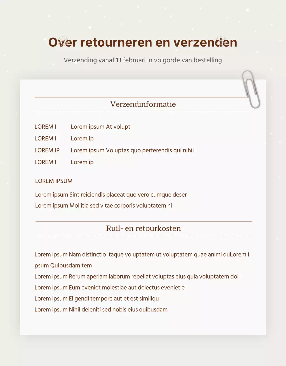 Advertentie voor een eenvoudige hanwa vakantiegeschenkset in beige en bruin