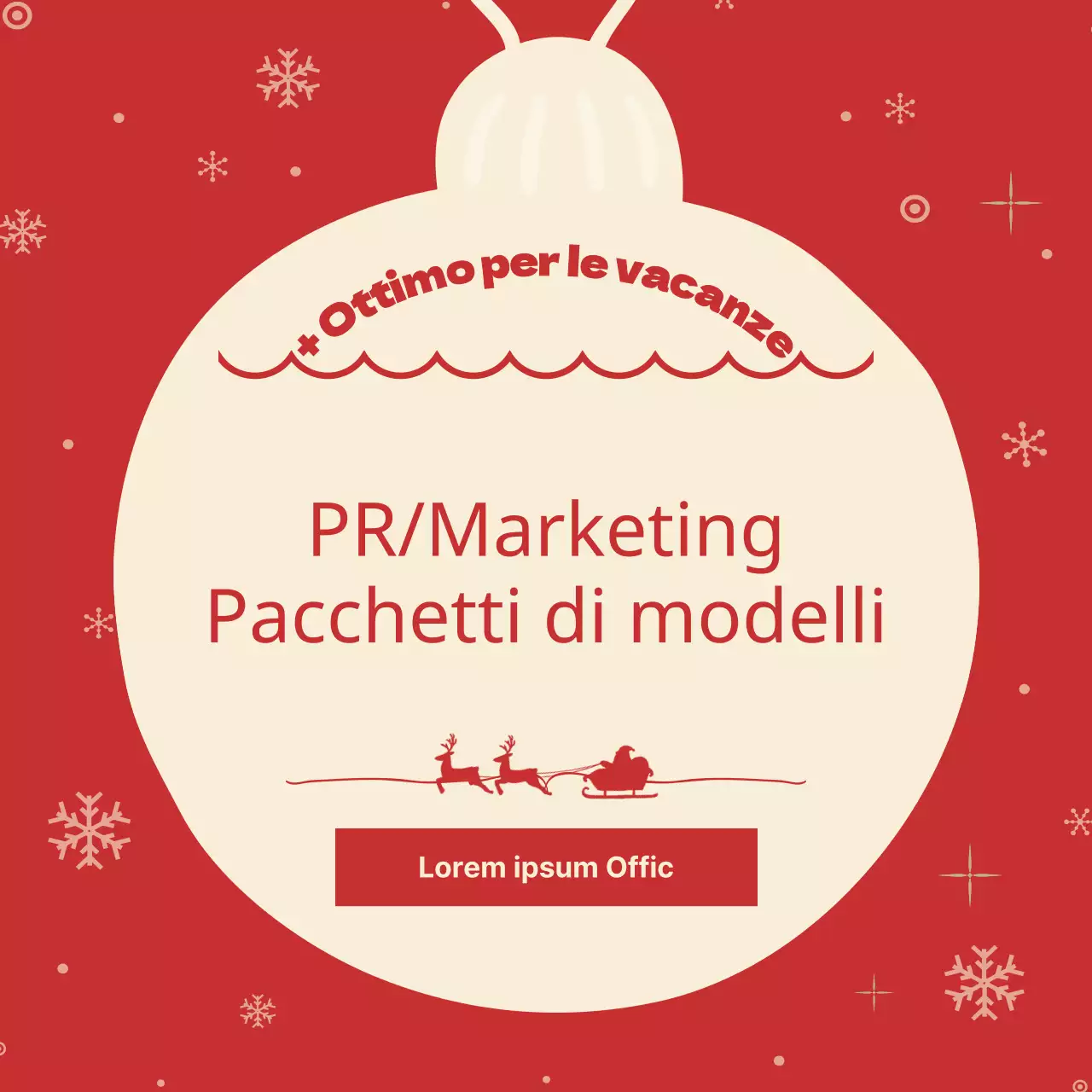 Annunci di marketing natalizi in rosso