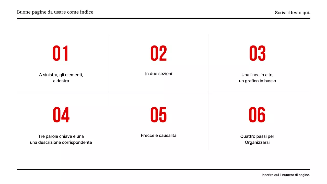 Una presentazione di base in rosso e grigio