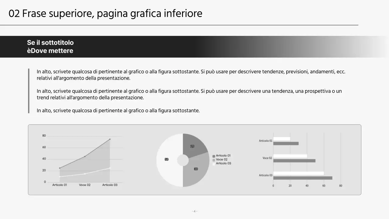 Presentazioni aziendali moderne in bianco e nero
