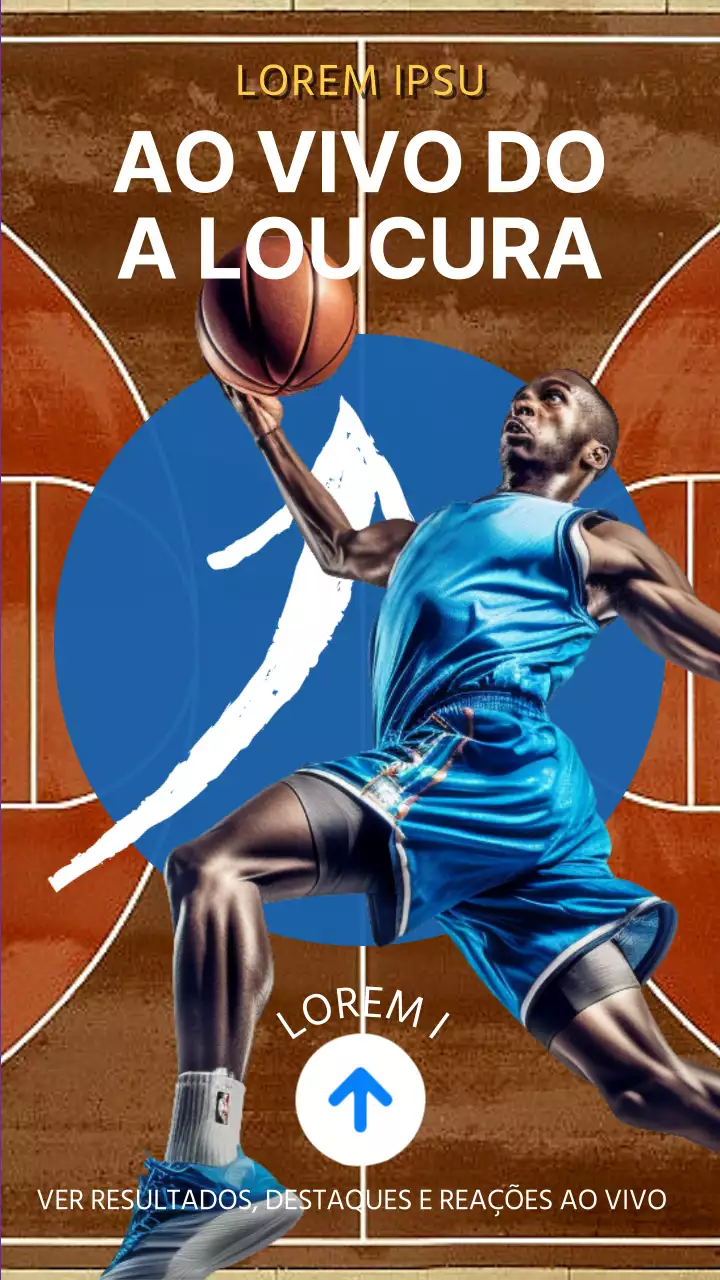 Publicidade azul e castanha na moda da March Madness