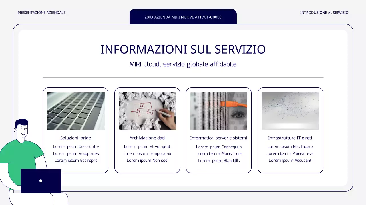 Una semplice piazzola di servizio verde e grigia