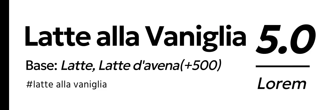 Bevande e caffè moderni in bianco e nero