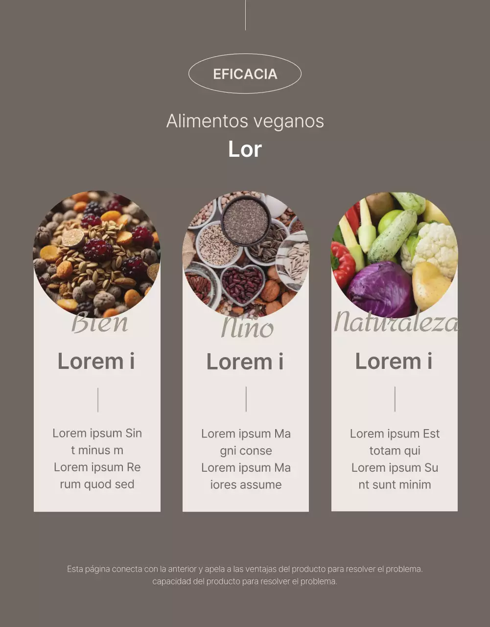 Promocionar un producto sencillo en beige y marrón