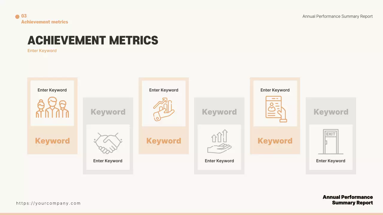 베이지 미니멀 퍼포먼스 리포트 프레젠테이션