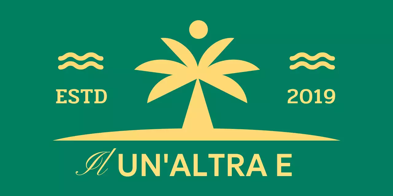 Design di carta da lettere con un'isola con palme