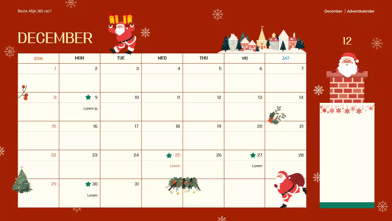 Een trendy GoodNote-kalender in wit en grijs