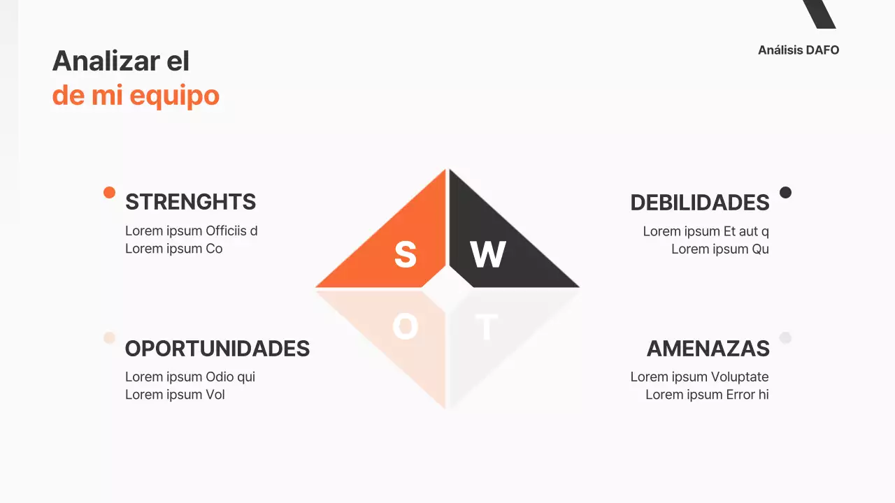 Una sencilla propuesta empresarial en naranja y blanco y negro