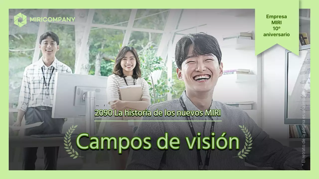 Portada de presentación de visión corporativa sencilla en color menta