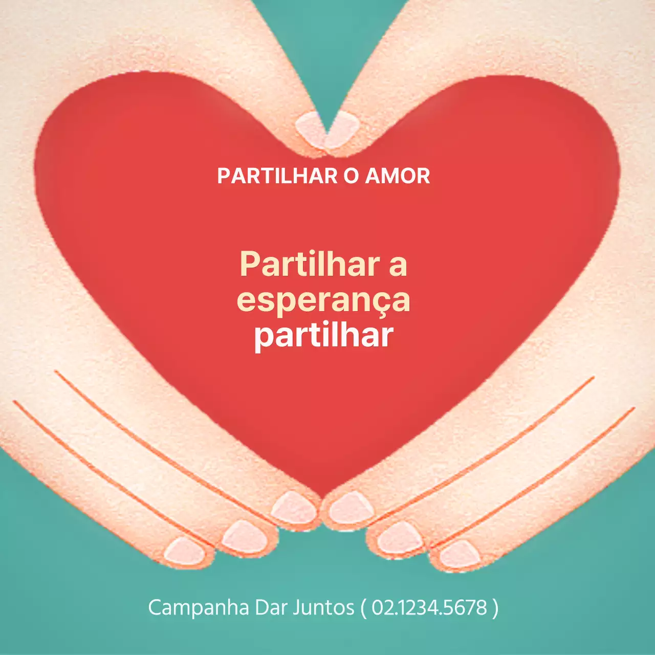 Uma simples recolha de donativos em vermelho e menta para partilhar esperança