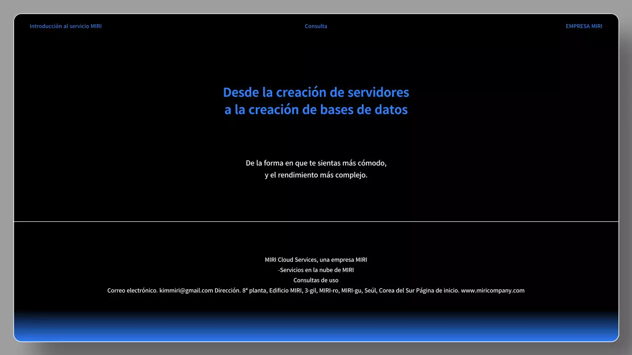 Un sencillo informe de servicio en negro y azul