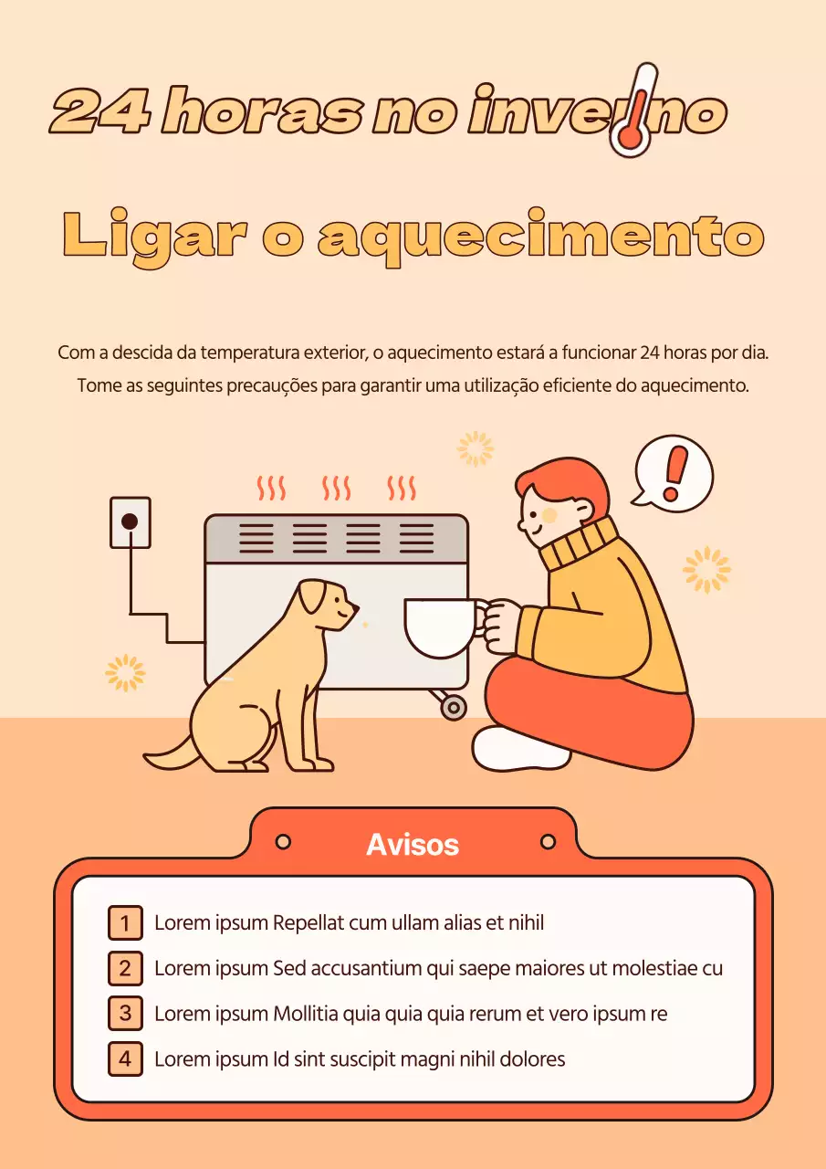 Um guia para preparar a sua casa para o inverno em laranja e amarelo