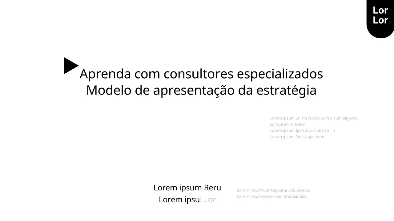 Um relatório de consultoria estratégica simples e branco