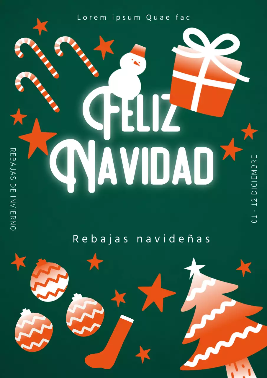 Bonito folleto navideño en verde