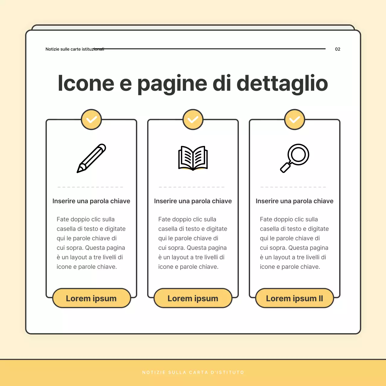Un bollettino di base giallo e bianco dell'ufficio di assistenza sociale