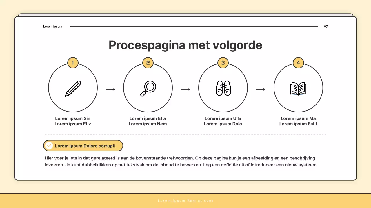 Een eenvoudige geel-witte nieuwsbriefpost van het welzijnskantoor