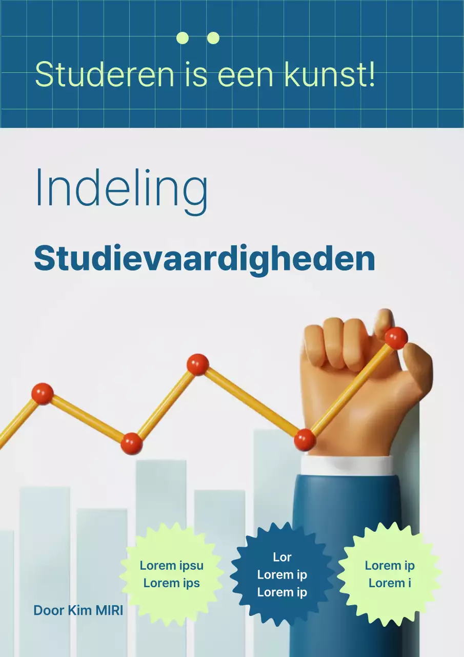 Moderne studievaardigheden boekomslag in blauw en mint