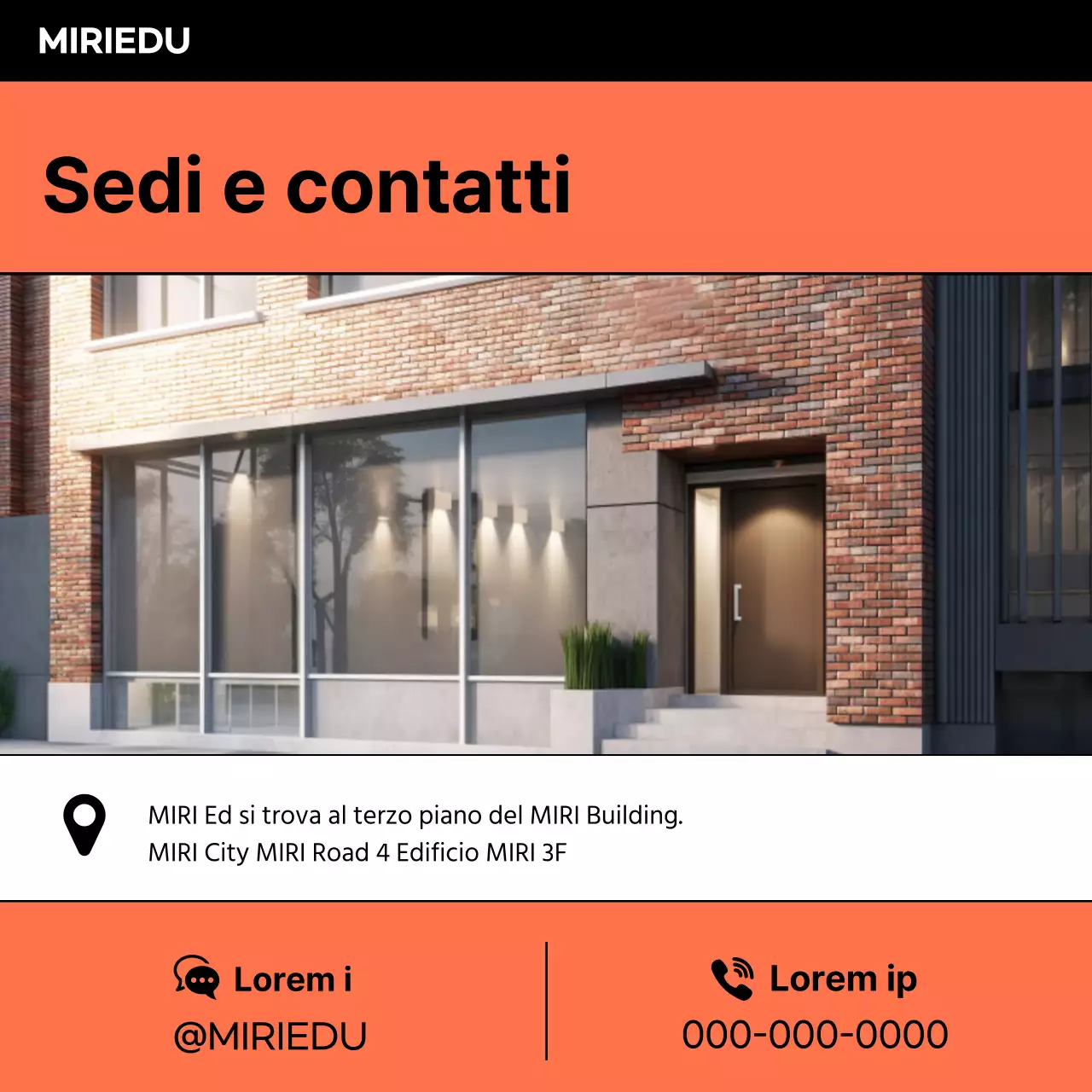 Promuovere le offerte speciali per le vacanze scolastiche in arancione e nero.