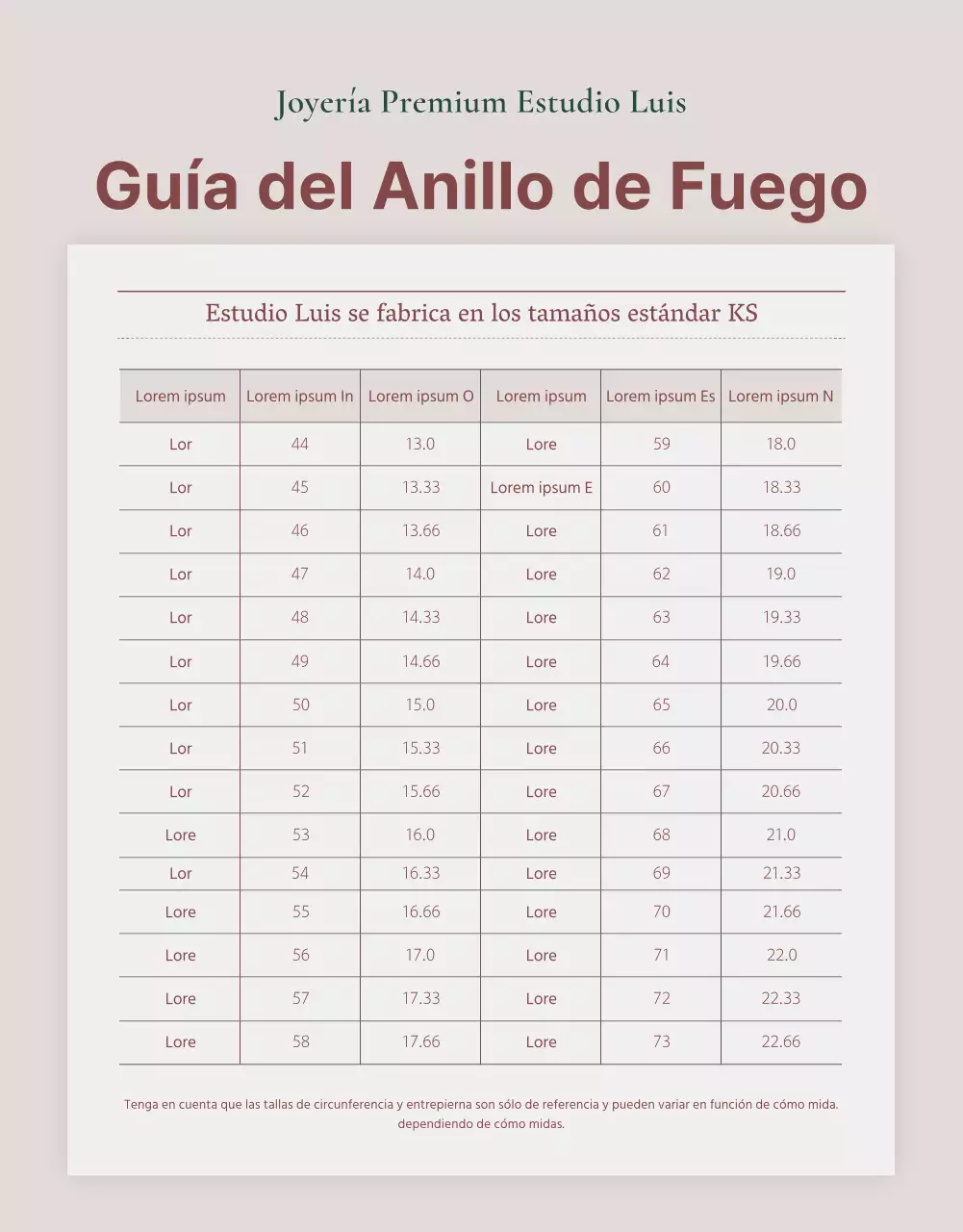 Anuncio de venta de un lookbook de accesorios de bisutería de moda en rosa y marrón.