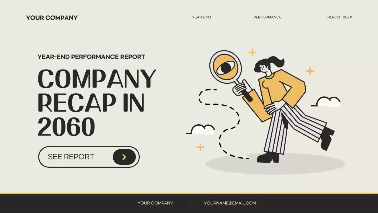 베이지 미니멀 수익 보고서 프레젠테이션