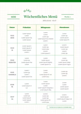 Ein Leitfaden für moderne Unternehmensmenüs in Grün und Beige