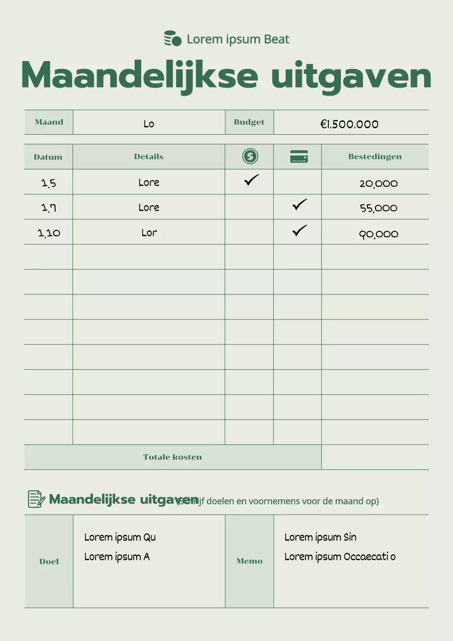 Eenvoudige invulplanner voor samenvattingen en jaarboeken