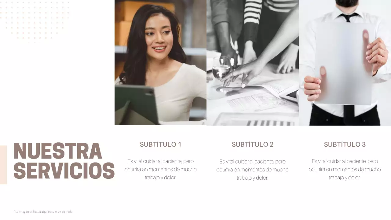 Material clásico de oficina en beige y marrón