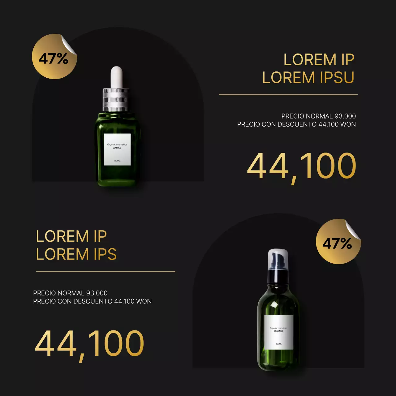 Anuncie una lujosa venta de premios de fin de año en oro y negro