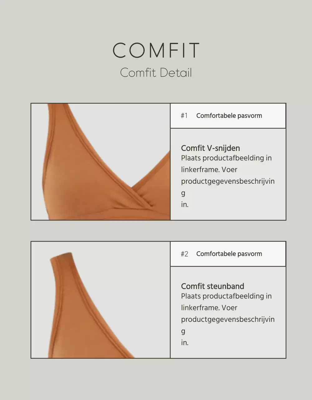 Eenvoudige ondergoedadvertentie in wit en chartreuse